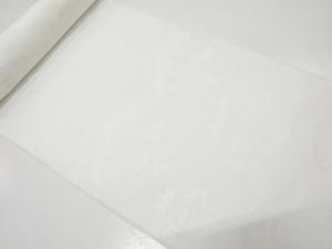 アンティーク　雲に笠松・菊模様織り出し　長襦袢地反物